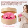 1PCS Dumpling Glitter Stress Ball, Cute Squishy Toys for Kids 3.94" Squishy Stress Sugar Balls for Adults, Squeeze Sensory Toys (Two Pink Styles; one Will be Selected at Random). view 2