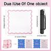 22in Scalloped Mahjong MatAnti Slip Noise Reduction Mahjong Accessoriemahjong Table MatMajiong Mat for TravelComes with 4 Dice and 1 Mahjong Mat Storage Bag,4 Mahjong Shuffle Cards (Pink) view 2