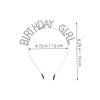 Wakauto 2pcs Birthday Rhinestone Headbands Party Hair Hoops for Women Birthday Accessories Photo Props Party Favors Silver Hairbands view 2