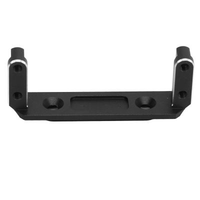Alomejor RC Car Servo Mount, Aluminum Alloy Bridge Servo Mount with Black Engraved Gold Edge for Capra UTB10 1/10 RC Crawler Upgrades Accessories (Black)