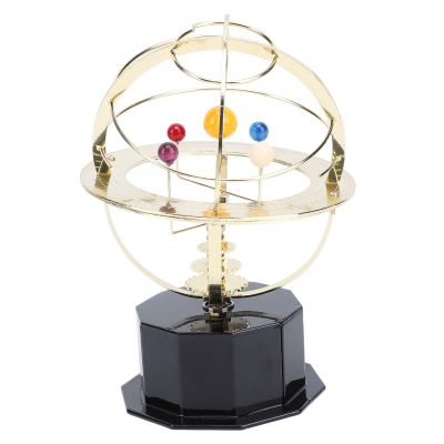 Solar System Desk Decor, Solar System Metal Ornament, Educational Planet Model with Sturdy Iron Construction, Retro Astronomy Desk Toy for Study Room and Office