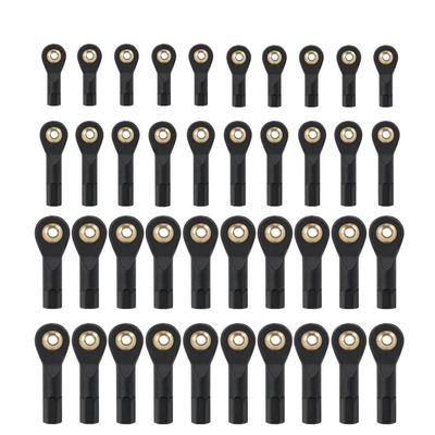 10PCS M2 M3 Rod End Ball Joints Plastic Tie Rod Ends with Steel Ball Right Hand Thread for RC Car Boat Airplane(M3 27MM)