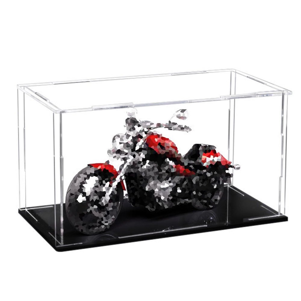 24 22 20 18 16 14 12 10 8 6 in Long Clear Acrylic Display Case, Stackable Models Showcase for Home Retail Store Organizer, Cube Storage Box(45x30x30cm/17.7x11.8x11.8in)