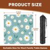 31.5" x 31.5" Mahjong Mat for Table with Carrying Bag Daisy Flower Seamless White Petals Yellow Centers Soft Green Non-Slip Noise-Reducing Game Mat Mahjong Accessories for Poker Dominoes Board Games view 2
