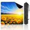 31.5" x 31.5" Mahjong Mat for Table with Carrying Bag Sunlit Yellow Flower Field Mountains Blue Sky Non-Slip Noise-Reducing Game Mat Mahjong Accessories for Poker Dominoes Board Games view 1