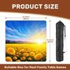 31.5" x 31.5" Mahjong Mat for Table with Carrying Bag Sunlit Yellow Flower Field Mountains Blue Sky Non-Slip Noise-Reducing Game Mat Mahjong Accessories for Poker Dominoes Board Games view 2