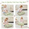 Toddler Nap Mat, Kids Sleeping Bag with Pillow & Minky Blanket, Boys Girls Extra Large Rolled Nap Mats for Preschool Daycare Camping Kindergarten view 3