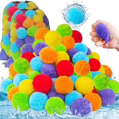 200 Pcs Reusable Water Balloons,Outdoor Games Water Soft Balls,Summer Soaker Ball Toy,Splash Balls for Beach,Pool,Backyard,Party Favors