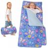 Toddler Nap Mat, Kids Sleeping Bag with Pillow & Minky Blanket, Boys Girls Extra Large Rolled Nap Mats for Preschool Daycare Camping Kindergarten view 1