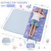 Toddler Nap Mat, Kids Sleeping Bag with Pillow & Minky Blanket, Boys Girls Extra Large Rolled Nap Mats for Preschool Daycare Camping Kindergarten view 2