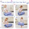 Toddler Nap Mat, Kids Sleeping Bag with Pillow & Minky Blanket, Boys Girls Extra Large Rolled Nap Mats for Preschool Daycare Camping Kindergarten view 4