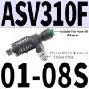 1PCS Quick Coupling Of Exhaust Valve With Throttling Muffler ASV310F ASV410F ASV510F-01-02-03-04-06S-08S-10S-12S(ASV310F-01-08S) view 2