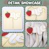 Strawberry Cake Topper - Wooden Acrylic Berry Boys and Girls 1st Cake Topper for Baby First Year Birthday Party, Anniversary, Kids Birthday Decorations (Strawberry One Cake Topper) view 4