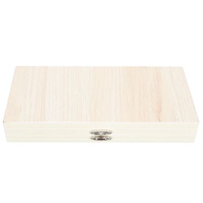 HANABASS Wooden Microscope Slide Storage Box 50-Compartment Slide Holder Specimen Case for Laboratory and Classroom Science Supplies