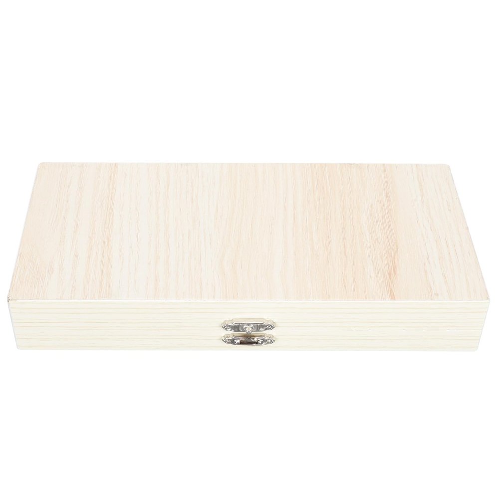 HANABASS Wooden Microscope Slide Storage Box 50-Compartment Slide Holder Specimen Case for Laboratory and Classroom Science Supplies