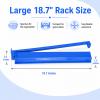 BIDELAV 4 Pcs 18.7" Mahjong Racks with Pushers, Non-Slip Acrylic Large Mahjong Racks for Game Night American Mah Jong Lovers Mahjong Accessories and Gifts (Blue) view 2