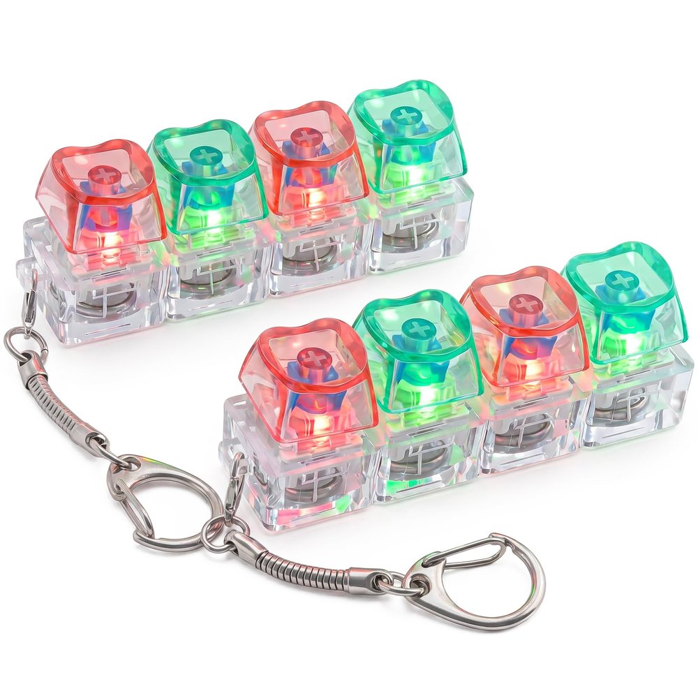Hyekit Keyboard Fidget Toy, Heart Shape Clicky Button Stress Relief 2 Pack