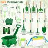 Teyva Daily 16 Pcs Kids Gardening Tools Bug Catcher Kit, Wheelbarrow with Bug House, Shovel, Rake, Leaf Rake and More, Outdoor STEM Educational Toy for Birthday Thanksgiving Kids 3-5 view 2