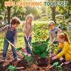 Teyva Daily 16 Pcs Kids Gardening Tools Bug Catcher Kit, Wheelbarrow with Bug House, Shovel, Rake, Leaf Rake and More, Outdoor STEM Educational Toy for Birthday Thanksgiving Kids 3-5 view 4