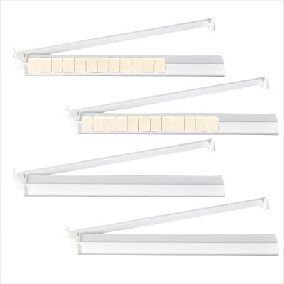BIDELAV 4 Pcs 18.7" Mahjong Racks with Pushers, Non-Slip Acrylic Large Mahjong Racks for Game Night American Mah Jong Lovers Mahjong Accessories and Gifts (White)