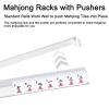 BIDELAV 4 Pcs 18.7" Mahjong Racks with Pushers, Non-Slip Acrylic Large Mahjong Racks for Game Night American Mah Jong Lovers Mahjong Accessories and Gifts (White) view 4