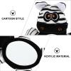 ABOOFAN Car Mirror for Rear Facing Seats, Black and White Zebra Pattern Observation Mirror, Shatterproof Rearview Reflector for Seat Safety view 3