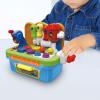 FytStycale Workbench Toys Musical Learning Workbench Workbench Toy Construction Workbench Toy Interactive Tool Bench Toy with Shape Sorter Tool and Life, Light Blue view 2