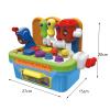 FytStycale Workbench Toys Musical Learning Workbench Workbench Toy Construction Workbench Toy Interactive Tool Bench Toy with Shape Sorter Tool and Life, Light Blue view 3