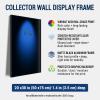 Halo Wall Display Frame for Open-Wheel Race Car Block Set 42206, Blue view 3