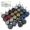 13 PCS 1/64 Scale Diecast Car Wheels and Tires Set, 13 Styles Realistic Rims with Rubber Tires, Replacement Wheel Kit for 1/64 Model Cars, DIY Custom Modification Accessories view 1
