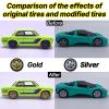 13 PCS 1/64 Scale Diecast Car Wheels and Tires Set, 13 Styles Realistic Rims with Rubber Tires, Replacement Wheel Kit for 1/64 Model Cars, DIY Custom Modification Accessories view 3