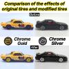 13 PCS 1/64 Scale Diecast Car Wheels and Tires Set, 13 Styles Realistic Rims with Rubber Tires, Replacement Wheel Kit for 1/64 Model Cars, DIY Custom Modification Accessories view 4
