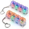 2 Pcs Keyboard Fidget Toy Light Up, Keychain Clicker Heart Shaped, 4 Key Mechanical Button Fidget for Adult Stress Relief & Focus, Portable Office Sensory Toy view 1