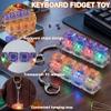 2 Pcs Keyboard Fidget Toy Light Up, Keychain Clicker Heart Shaped, 4 Key Mechanical Button Fidget for Adult Stress Relief & Focus, Portable Office Sensory Toy view 4