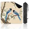 31.5" x 31.5" Mahjong Mat for Table with Carrying Bag Pair Blue Birds Blossoming Tree Branch Traditional Style Non-Slip Noise-Reducing Game Mat Mahjong Accessories for Poker Dominoes Board Games view 1