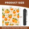 31.5" x 31.5" Mahjong Mat for Table with Carrying Bag Seamless Orange Fruit Slices Leaves Blossoms Light Non-Slip Noise-Reducing Game Mat Mahjong Accessories for Poker Dominoes Board Games view 2