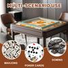 31.5" x 31.5" Mahjong Mat for Table with Carrying Bag Seamless Orange Fruit Slices Leaves Blossoms Light Non-Slip Noise-Reducing Game Mat Mahjong Accessories for Poker Dominoes Board Games view 3
