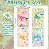 BrightRow 4 Pcs Mahjong Shuffler Cards for Tiles Mixing & Shuffling Portable Mah Jong Accessories Gift Party Supplies Waterproof Rules Printed Mixer 7 x 5 in for Tiles Lover(Pastel,Linear,Bird) view 2