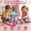 Electric Train Set for Kids 3 4 5 6 7 8 9, 3D Infinity Racer Magnetic Track 177PCS, Flexible Modular Building Train with Gravity-Defying Motorized Trains, STEM Learning Birthday Gift for Boys & Girls view 2