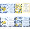 BrightRow 4 Pcs Mahjong Shuffler Cards for Tiles Mixing & Shuffling Portable Mah Jong Accessories Gift Party Supplies Waterproof Rules Printed Mixer 7 x 5 in for Tiles Lover(Blue,Wave,Lemon) view 1
