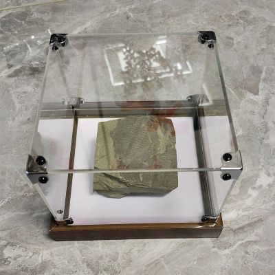 Metal Corner Acrylic Display Case 4x4x4 6x6x6 22x22x22 30x30x30, Clear Acrylic Dustproof Storage Box for Toy Figure, 3cm Wood Base Countertop Bins(70x25x25cm/28x10x10in)