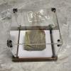 Metal Corner Acrylic Display Case 4x4x4 6x6x6 22x22x22 30x30x30, Clear Acrylic Dustproof Storage Box for Toy Figure, 3cm Wood Base Countertop Bins(70x25x25cm/28x10x10in) view 1
