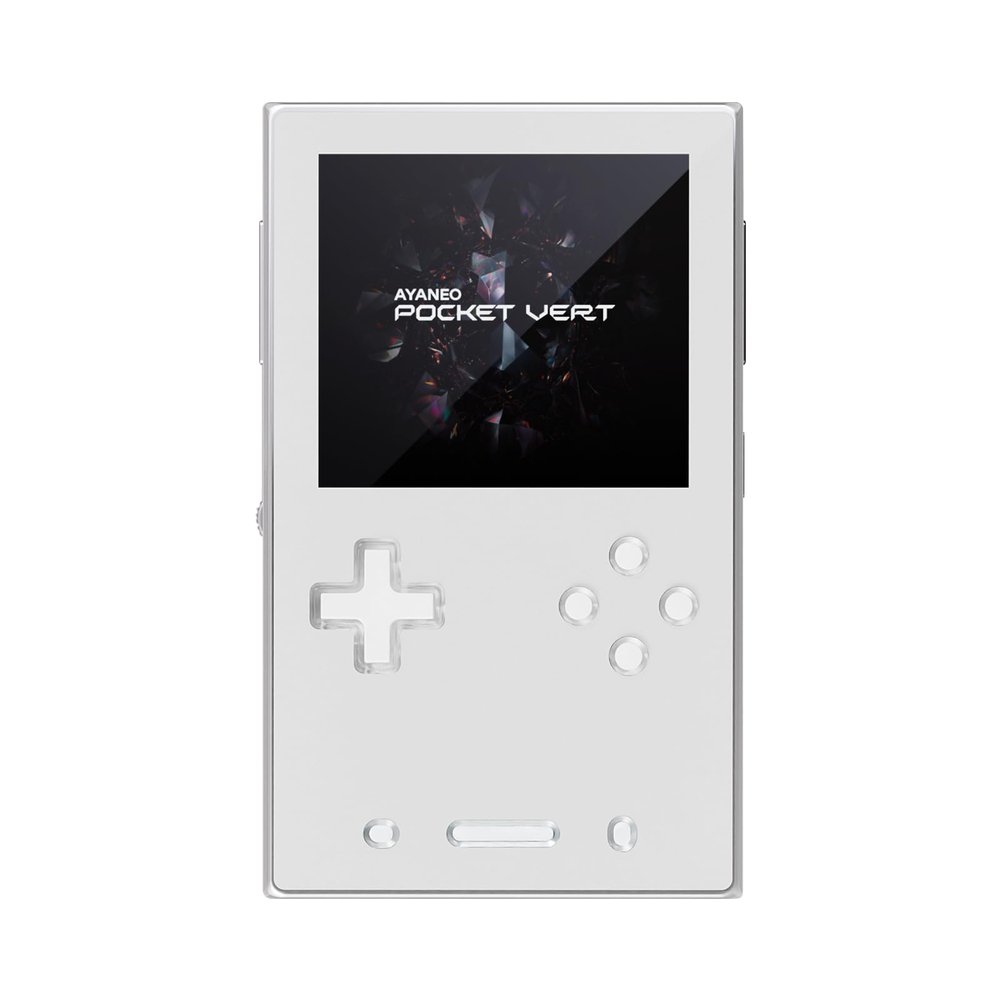 AYANEO Pocket VERT Android Handhelds Gaming Console, 3.5'' 1440x1600 High PPI LCD, Snapdragon 8+ Gen 1, Full CNC Metal Body & Glass Panel, Retro & Cloud Gaming Device (Moon White, 12G+256G)