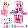 Doctor Kit for Girls, 3-in-1 Pretend Doctor Playset with Stethoscope, Thermometer & Medical Tools, Pink Medical Toys for Kids Ages 3 4 5 6 7 8 view 1