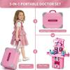 Doctor Kit for Girls, 3-in-1 Pretend Doctor Playset with Stethoscope, Thermometer & Medical Tools, Pink Medical Toys for Kids Ages 3 4 5 6 7 8 view 2