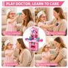 Doctor Kit for Girls, 3-in-1 Pretend Doctor Playset with Stethoscope, Thermometer & Medical Tools, Pink Medical Toys for Kids Ages 3 4 5 6 7 8 view 3