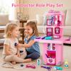 Doctor Kit for Girls, 3-in-1 Pretend Doctor Playset with Stethoscope, Thermometer & Medical Tools, Pink Medical Toys for Kids Ages 3 4 5 6 7 8 view 4