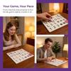 Mahjong Practice Board, 3D Printed Mahjong Practice Board with 24 Slots, Portable Tile Pattern Learning & Strategy Practice Boards for Beginners and Advanced Players (Blue, with Flowers) view 3