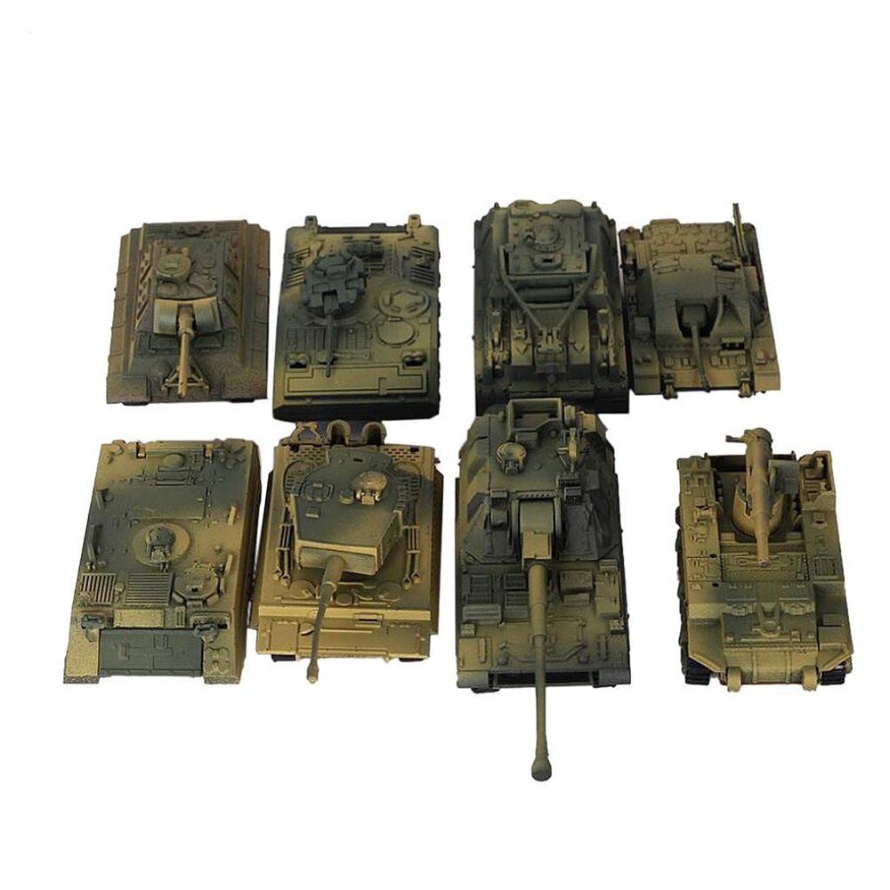 Garende 8 Pieces 4d Modern Tank Model 1:72 Heavy Tank Sand Table