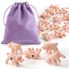 30Pcs Mini Pig Dice Game Set with Markings, Storage Bag, No Scorecard view 1